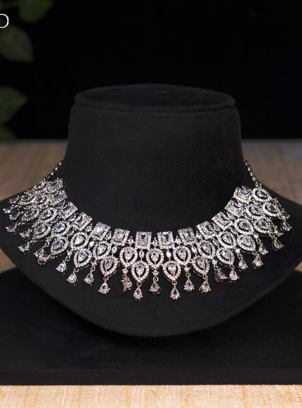 Zircon choker with cz stones