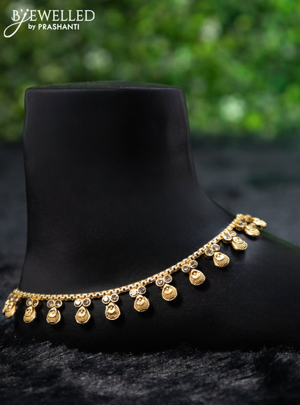 Antique anklet with yellow stones