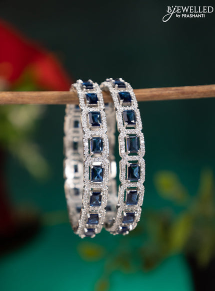 Zircon bangle with sapphire and cz stones