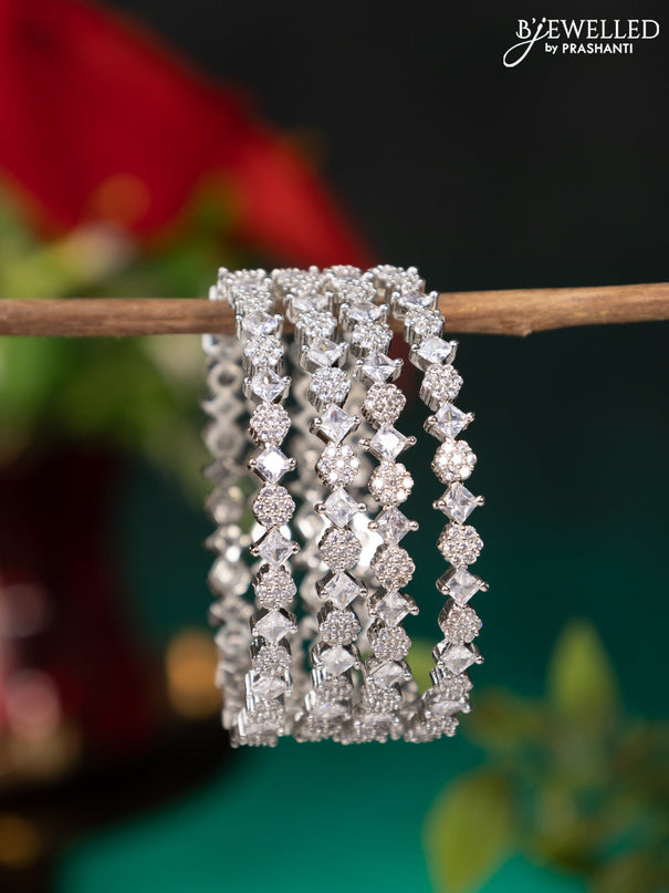 Zircon bangle with cz stones