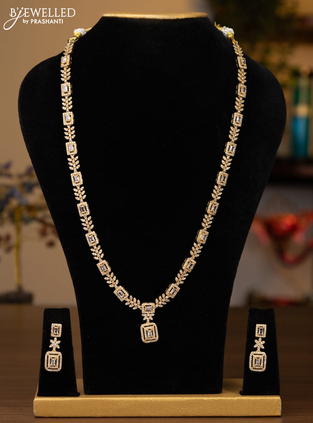 AD zircon haaram with cz stones
