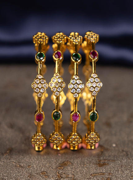 Antique bangles with kemp and cz stones