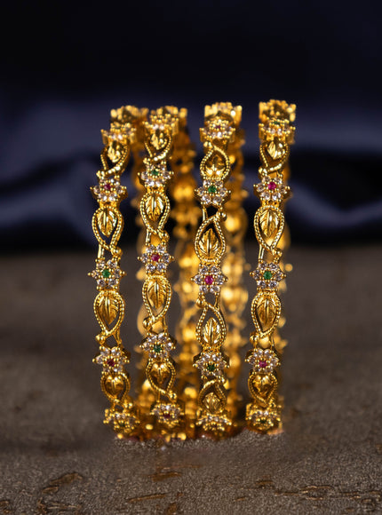 Antique bangles with kemp and cz stones