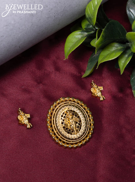 Antique pendant set with krishna design