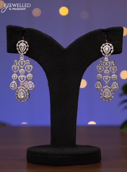 Zircon necklace with cz stones