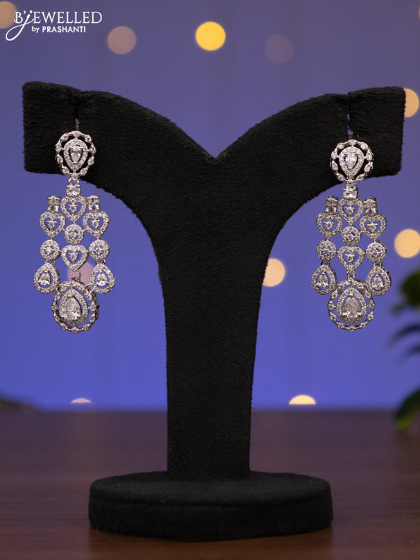 Zircon necklace with cz stones