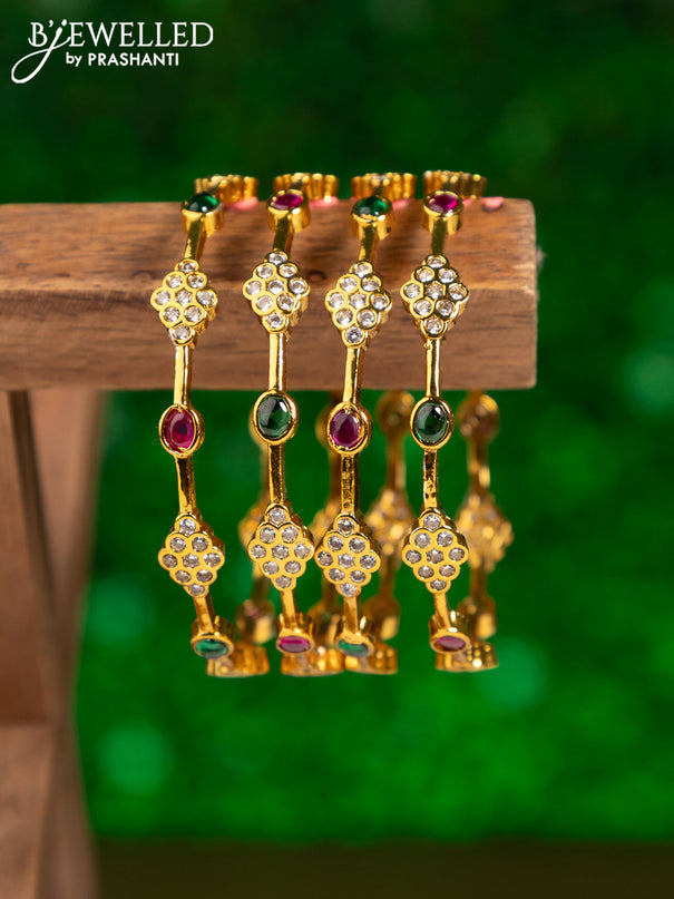 Antique bangles with kemp and cz stones