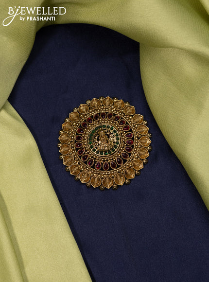 Antique jada billai lakshmi design with kemp stones