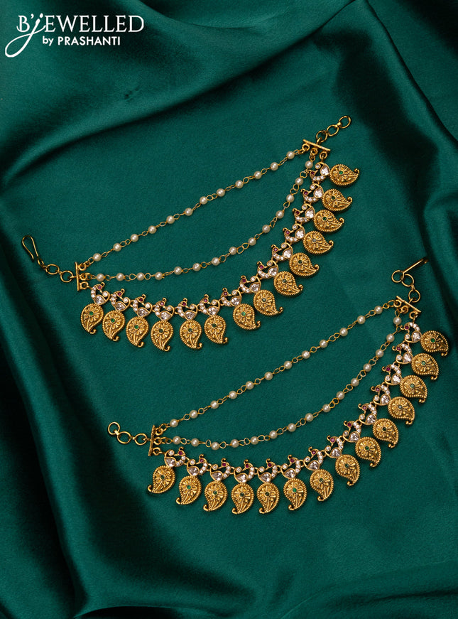 Antique mattal manga design with kemp and cz stones