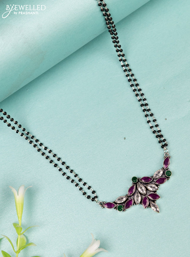 Mangalsutra double layer with kemp and cz stones without earrings