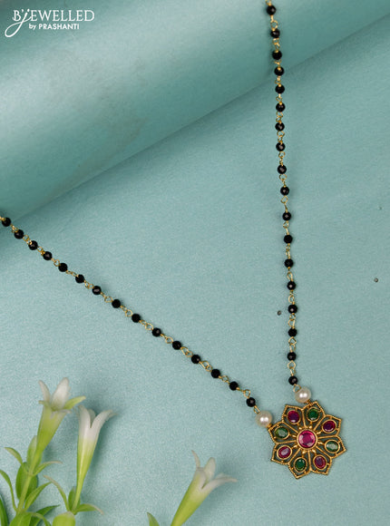Mangalsutra with kemp stones without earrings