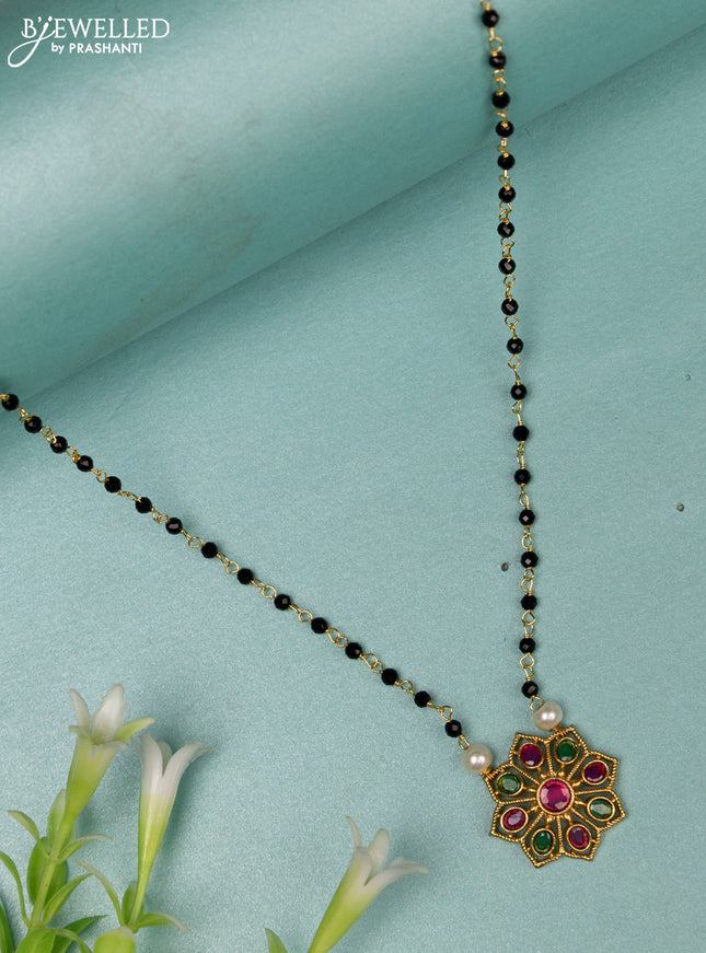 Mangalsutra with kemp stones without earrings