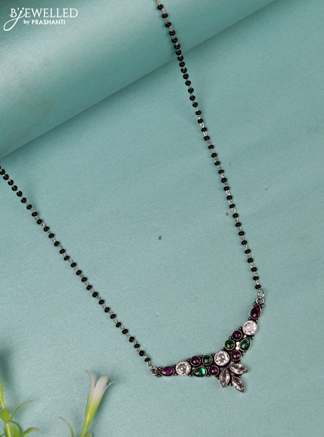 Mangalsutra with kemp and cz stones without earrings