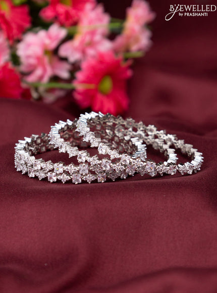 Zircon bangle with cz stones