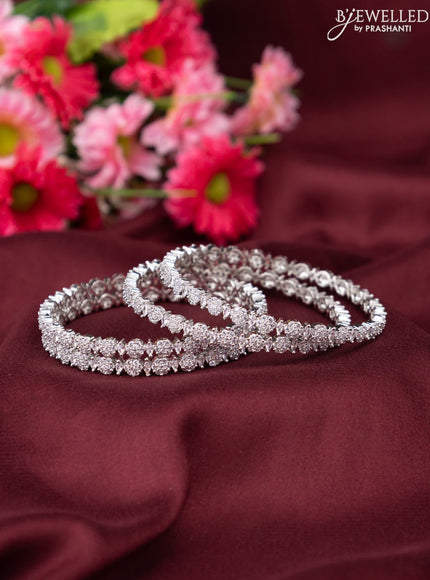 Zircon bangle with cz stones