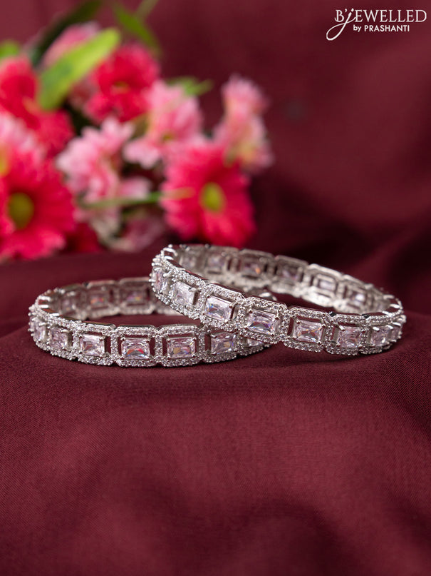 Zircon bangle with cz stones