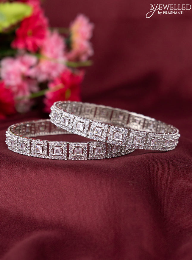 Zircon bangle with cz stones