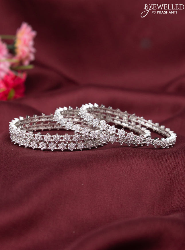 Zircon bangle with cz stones