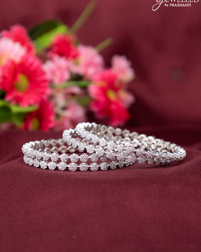 Zircon bangle with cz stones