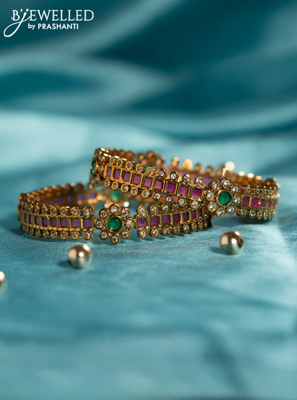 Antique bangles with kemp and cz stones