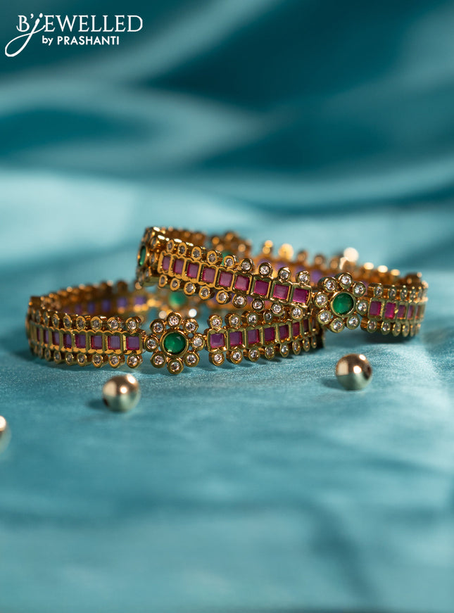 Antique bangles with kemp and cz stones