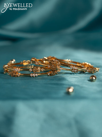 Antique bangles lakshmi design with cz stones