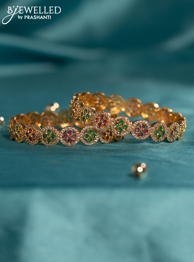 Antique bangles with kemp and cz stones