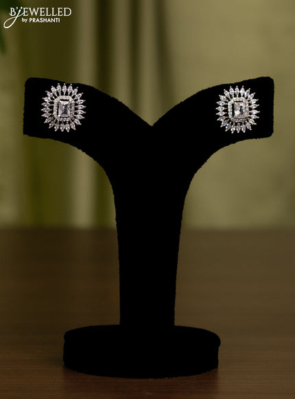 Zircon earrings with cz stones