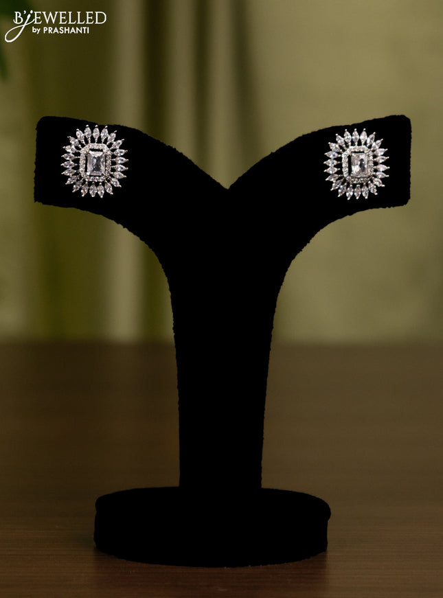 Zircon earrings with cz stones