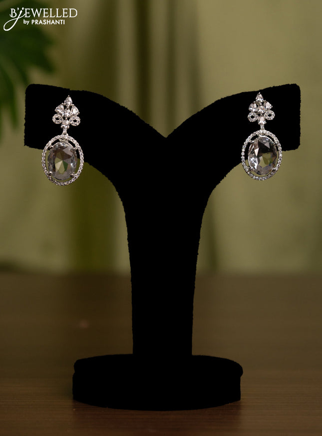 Zircon earrings with cz stones