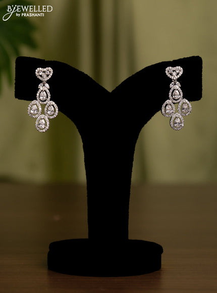Zircon earrings with cz stones