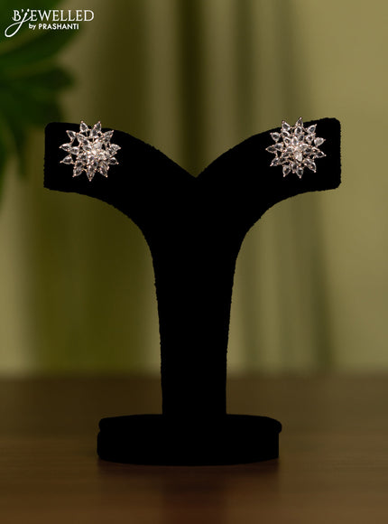 Zircon earrings with cz stones