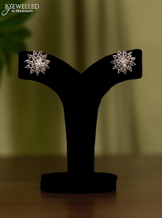 Zircon earrings with cz stones