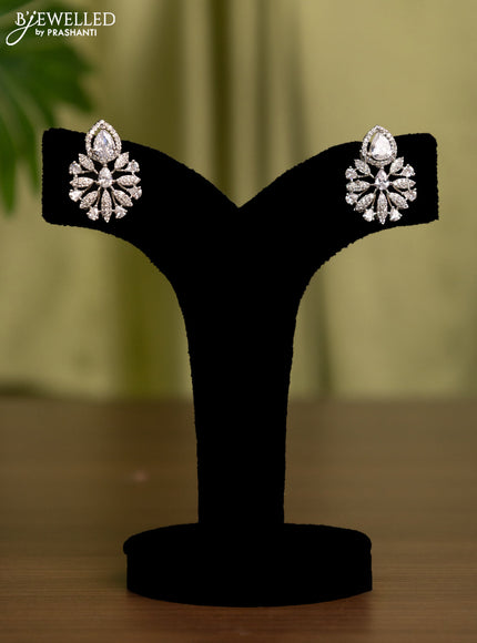 Zircon earrings with cz stones