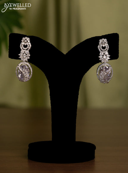Zircon earrings with cz stones