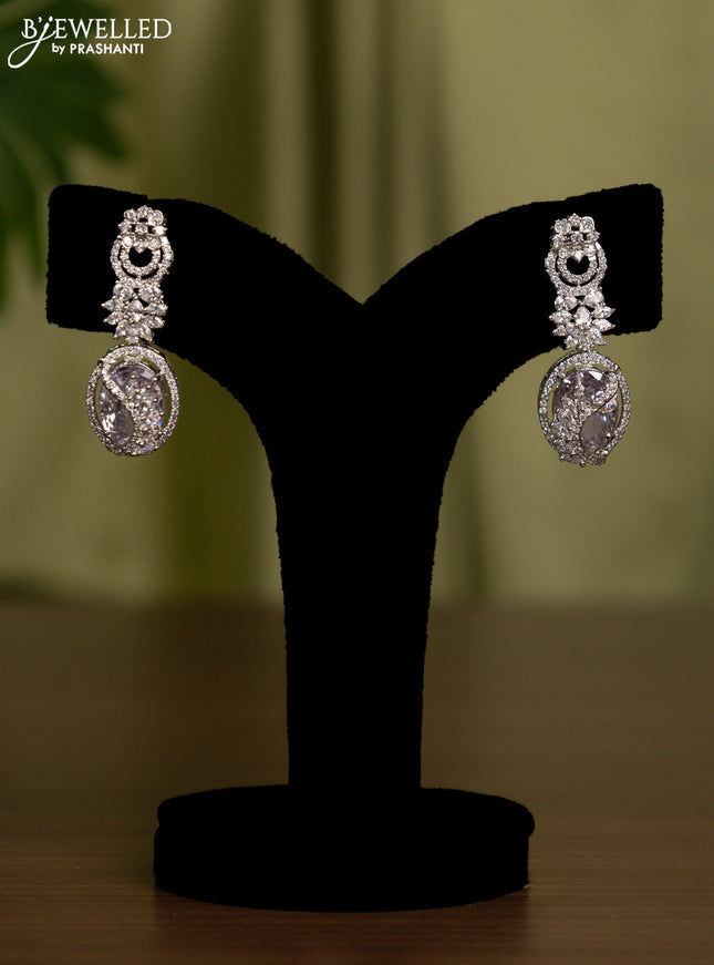 Zircon earrings with cz stones