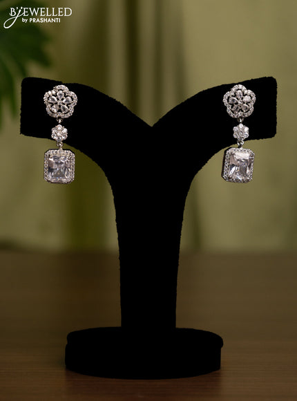 Zircon earrings with cz stones