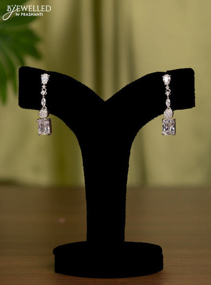 Zircon earrings with cz stones