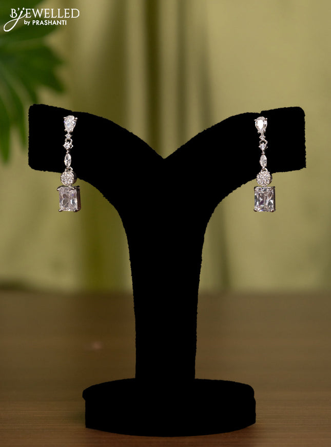 Zircon earrings with cz stones