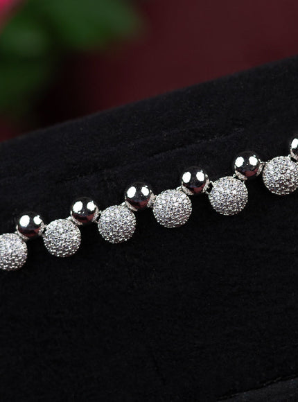 Zircon hip chain with cz stones