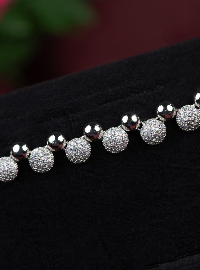 Zircon hip chain with cz stones