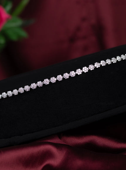 Zircon hip chain with cz stones
