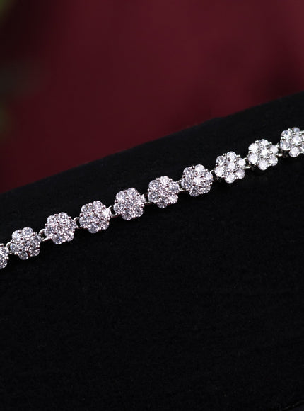 Zircon hip chain with cz stones