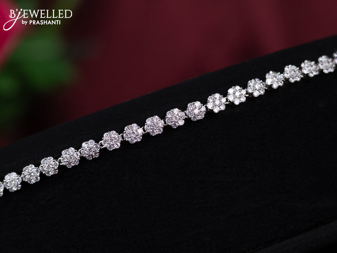Zircon hip chain with cz stones