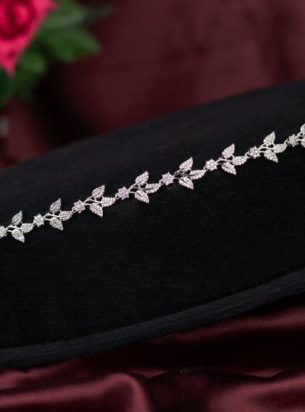 Zircon hip chain with cz stones