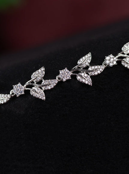 Zircon hip chain with cz stones