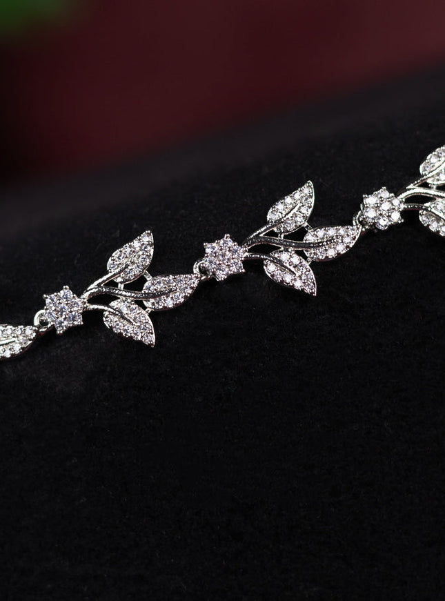 Zircon hip chain with cz stones