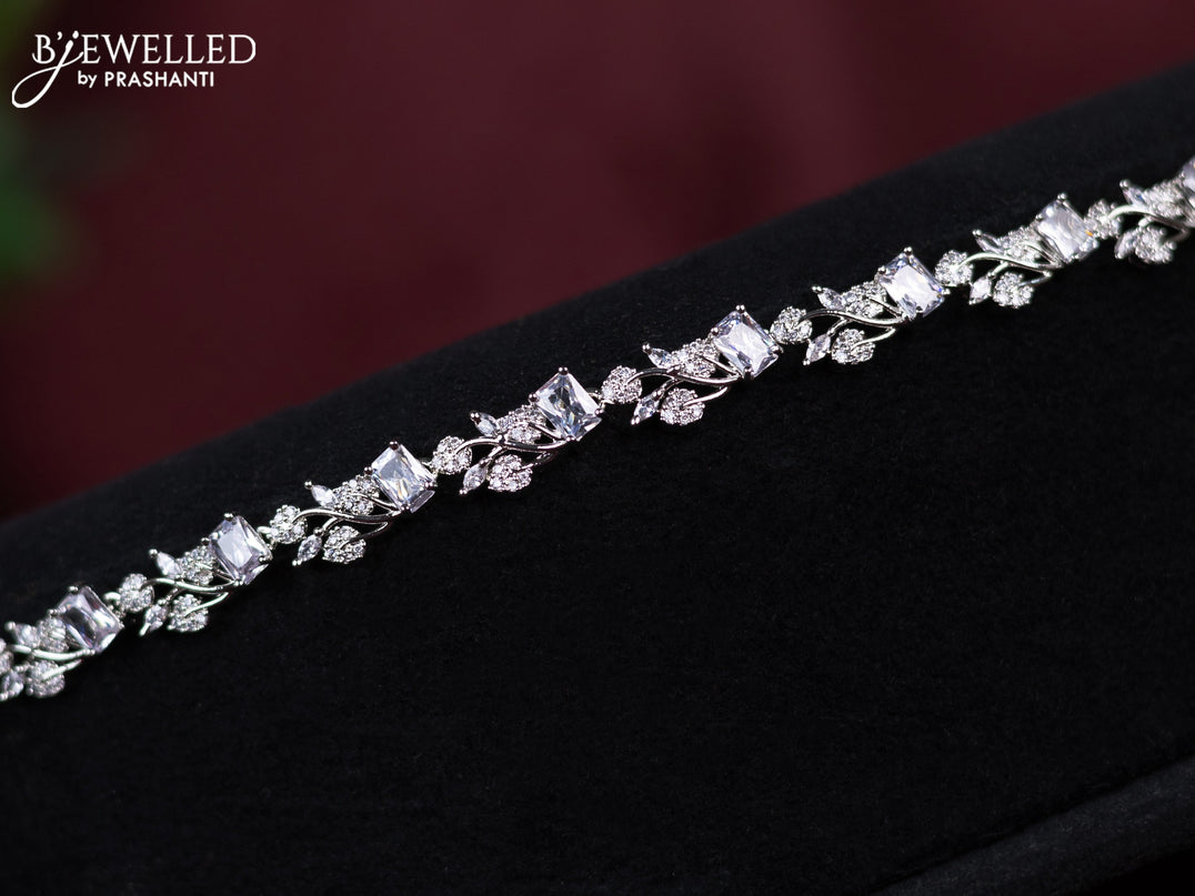 Zircon hip chain with cz stones