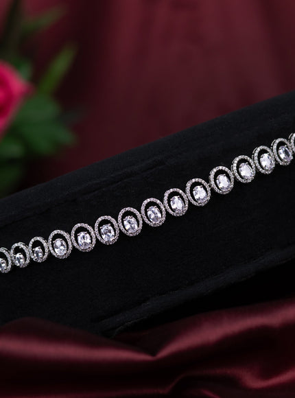 Zircon hip chain with cz stones