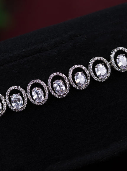 Zircon hip chain with cz stones